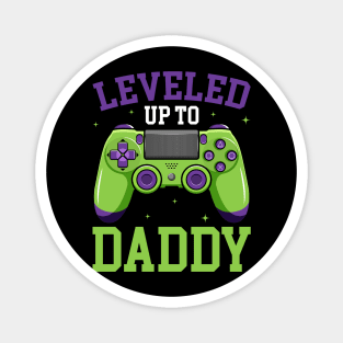 Leveled up daddy Video Game Gift For Men Father day Magnet